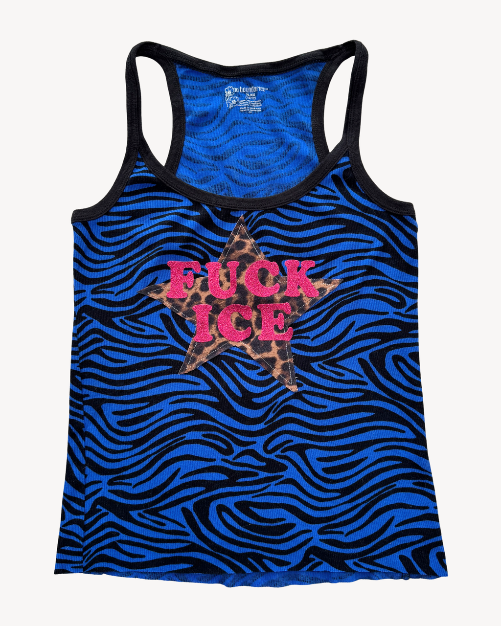 F*CK ICE Blue Zebra Tank