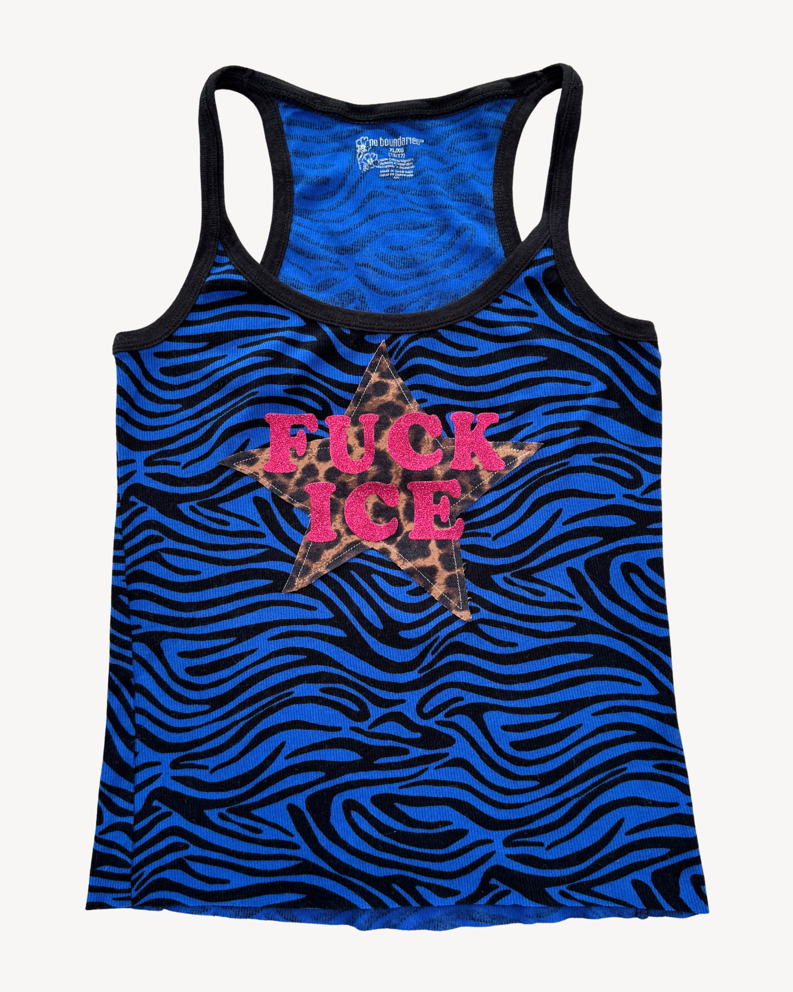 F*CK ICE Blue Zebra Tank