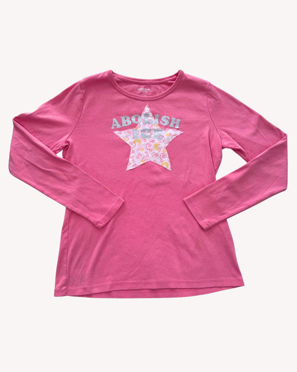 Abolish ICE Baby Pink Long Sleeve