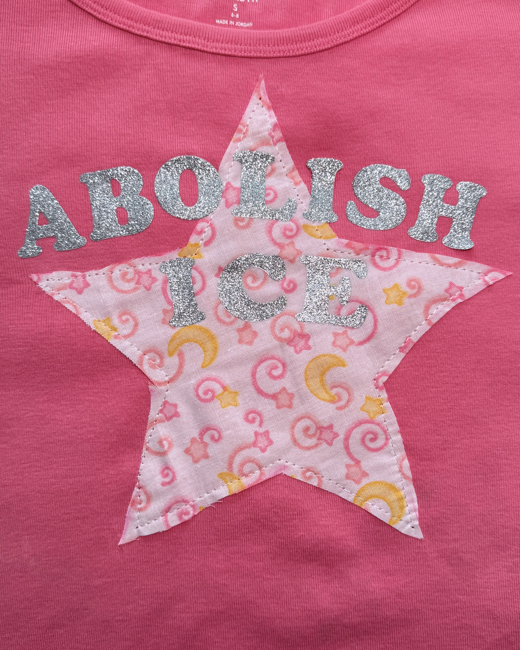 Abolish ICE Baby Pink Long Sleeve