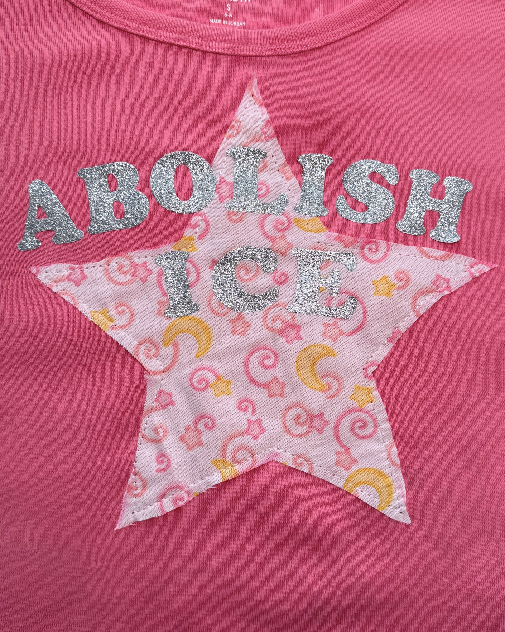 Abolish ICE Baby Pink Long Sleeve