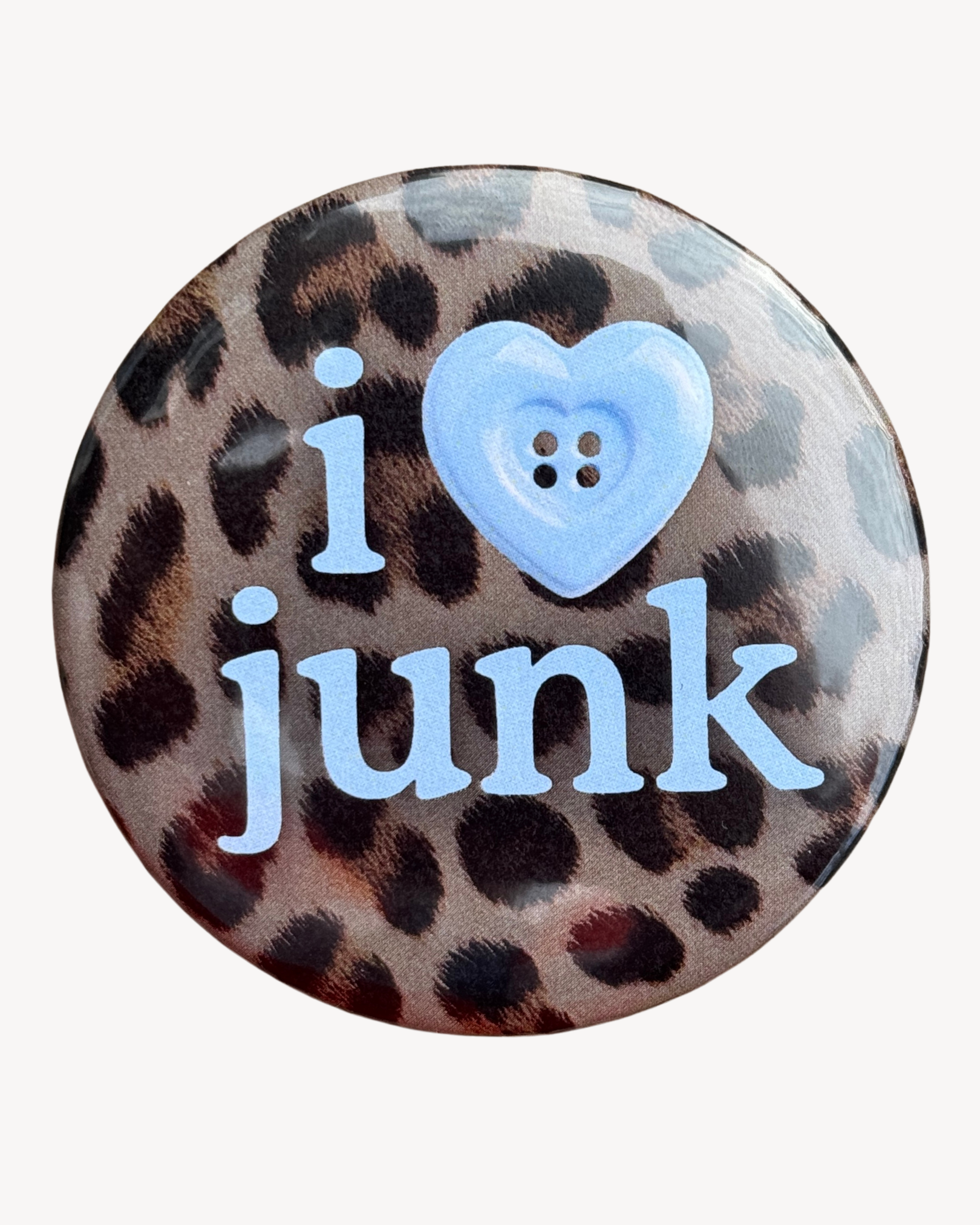 I Love Junk Button