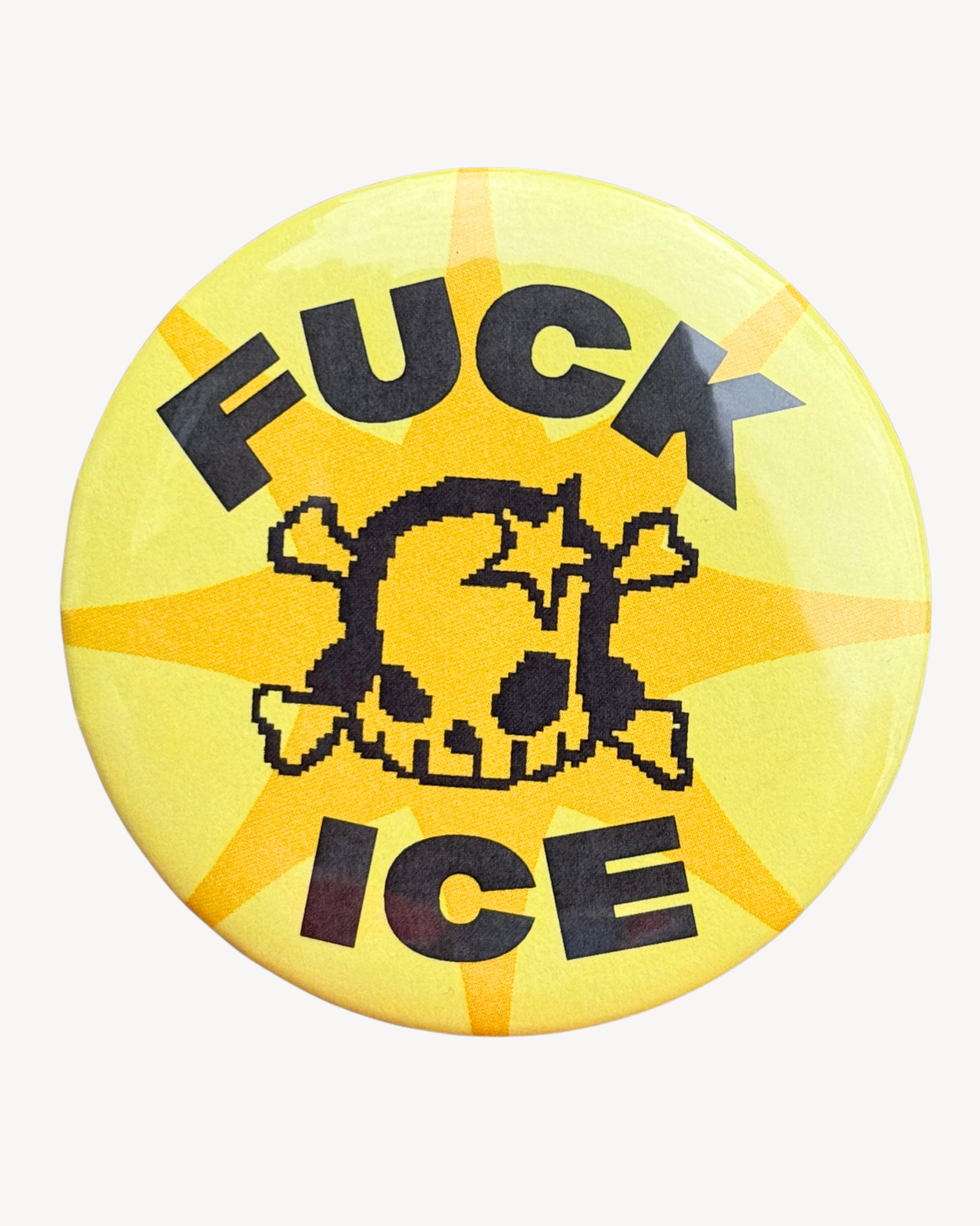F*ck ICE Skull Button