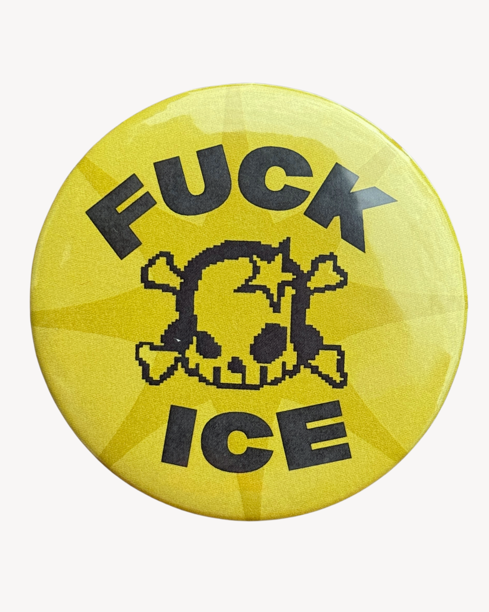 F*ck ICE Skull Button