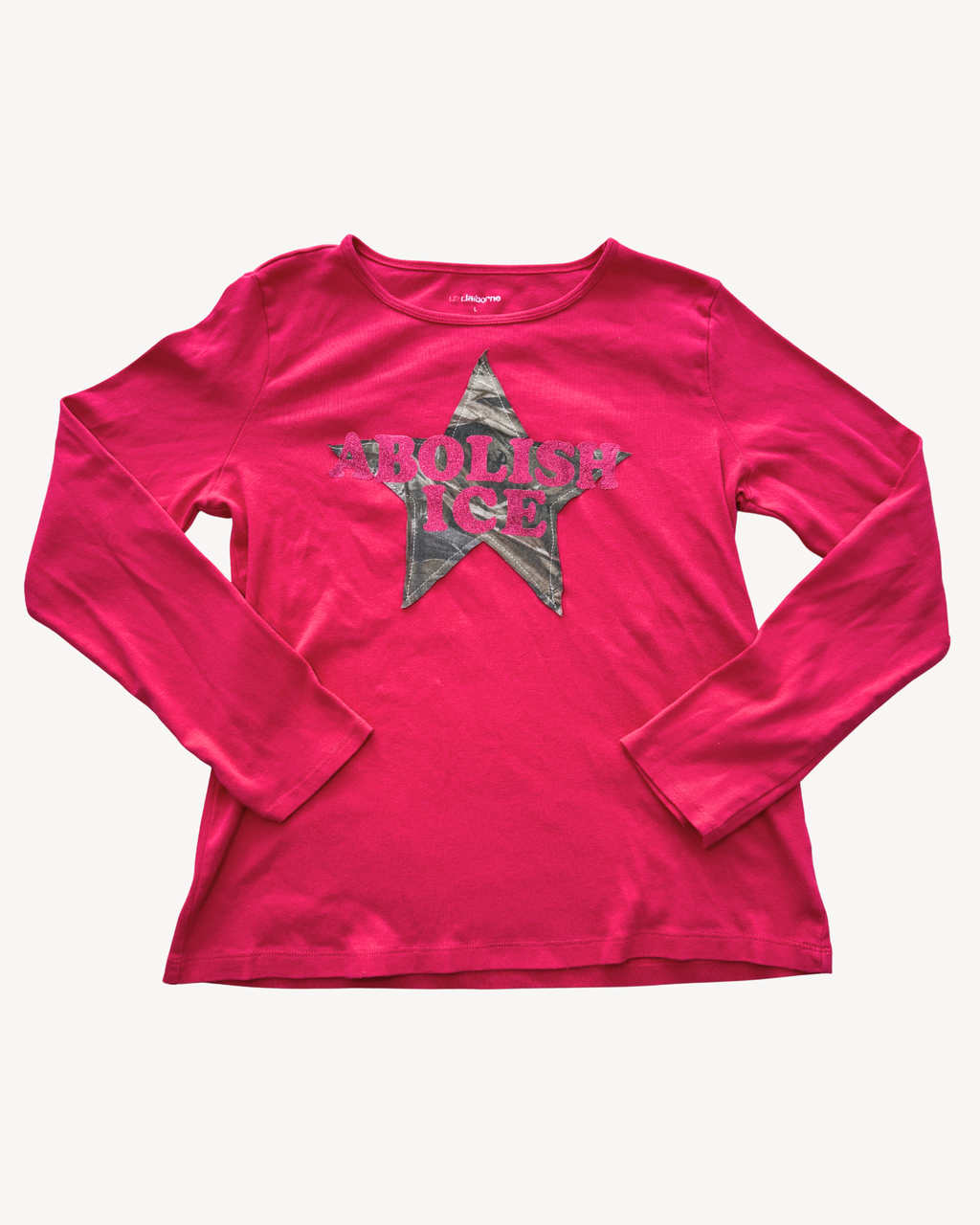 Abolish ICE Pink Long Sleeve