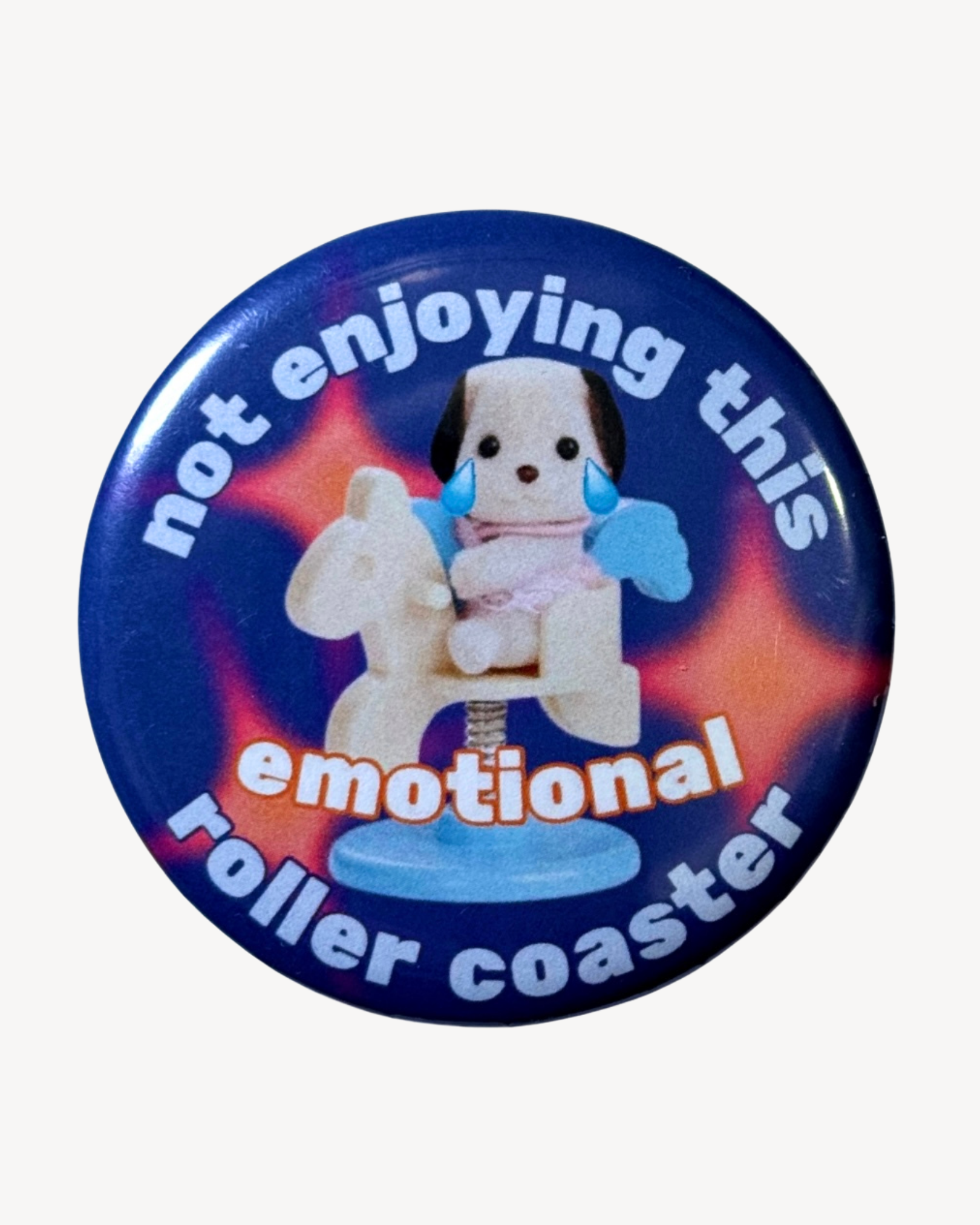 Emotional Rollercoaster Calico Critter Button