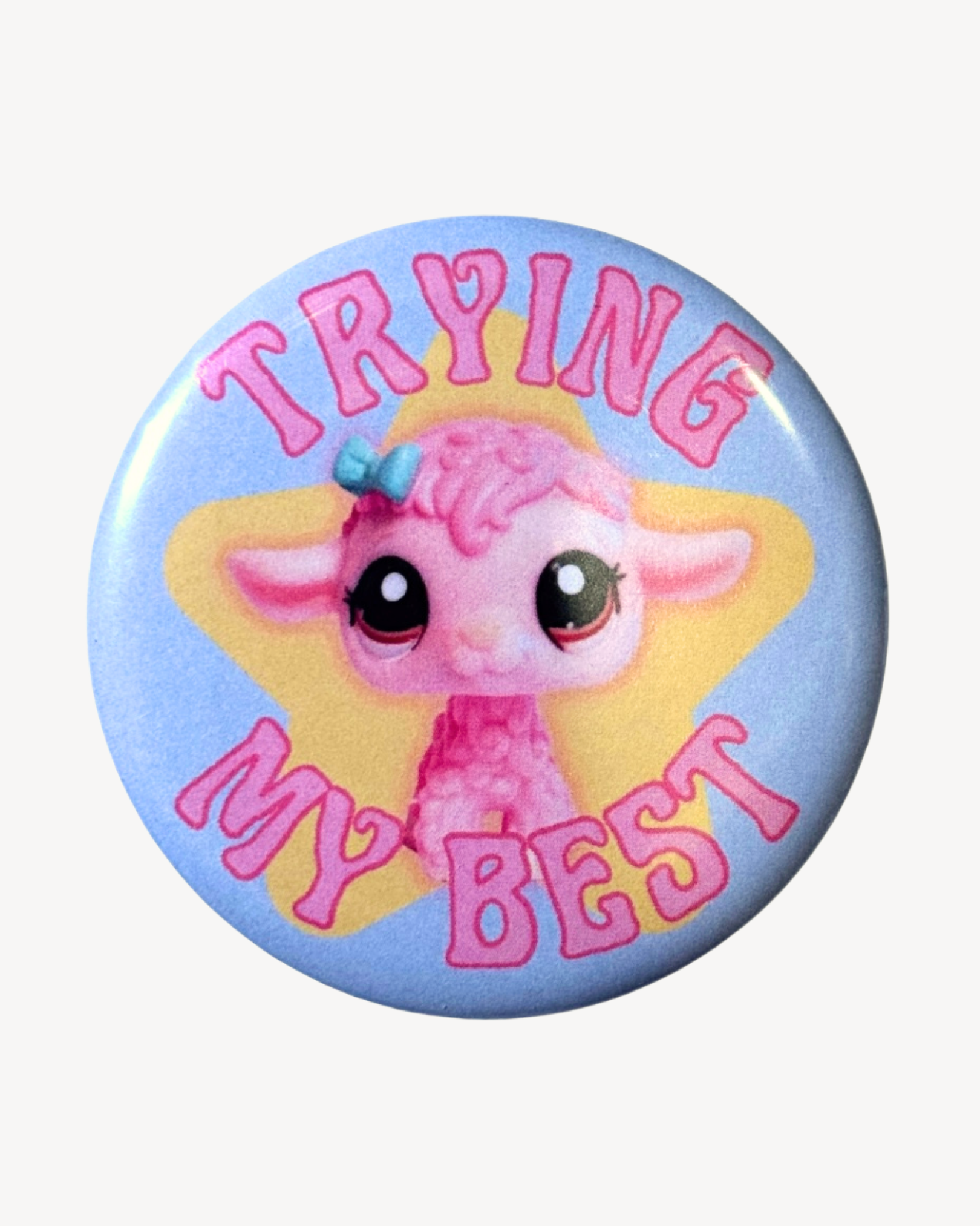 Trying My Best LPS Lamb Button